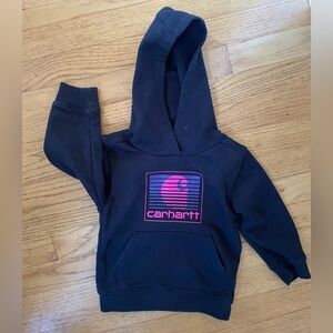 Carhartt Toddler Hoodie with Pink Graphic